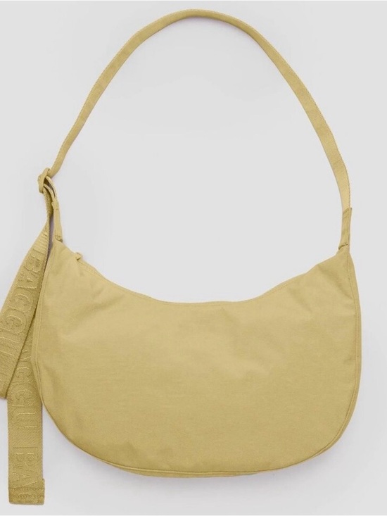 BAGGU Handbags - BAGGU Medium Nylon Crescent Bag - Butter DISCONTINUED